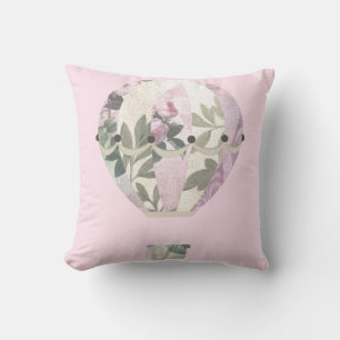 ALMOFADA CUSHION DE BALÃO DE AR QUENTE DE TINTA DE ROSA ELE