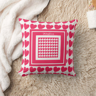 Almofada Cushion de Coração Rosa Personalizado