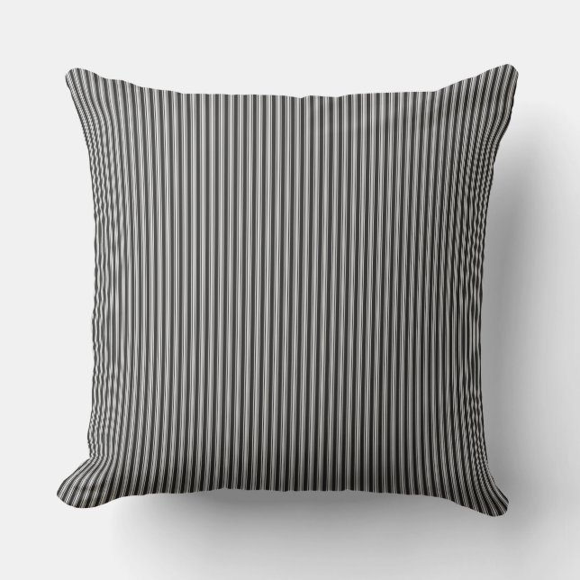 Almofada Cushion de estique preto e branco (Frente)