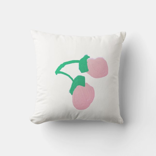 Almofada Cushion de Frutas Cor-de-Rosa Fofa (Frente)