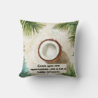 Almofada Cushion de Impressão de coco divertido e motivacio