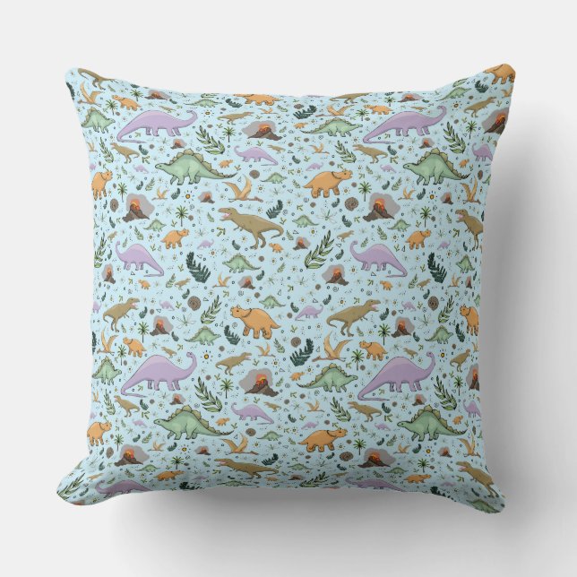 Almofada Cushion de Padrão Dinossauro (Frente)