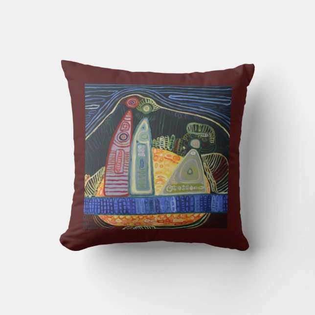 Almofada Cushion de Ponta de Pintura Familiar (Frente)