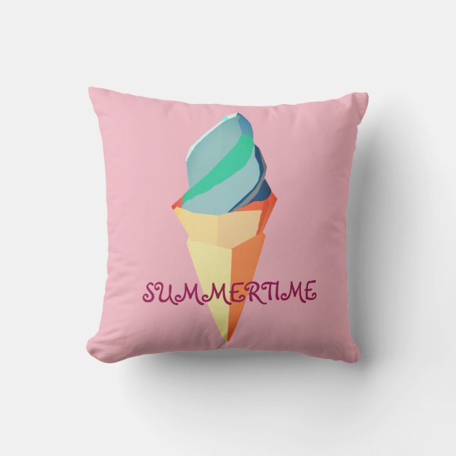 Almofada Cushion de Sorvete de Verão (Frente)