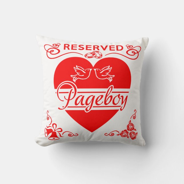 Almofada Cushion do Pageboy. Reservado para o Pageboy (Frente)