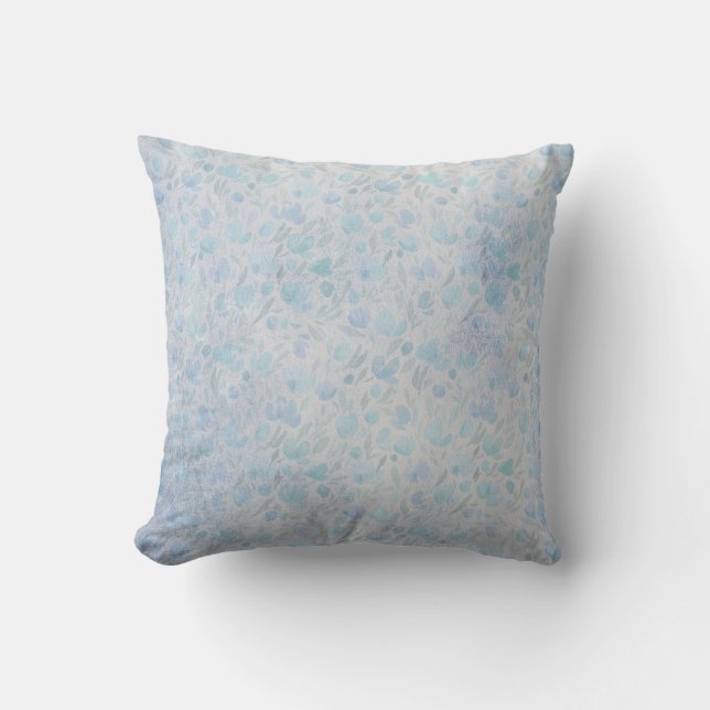 Almofada Cushion Floral bonito Blue Shabby (Frente)