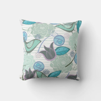 Almofada Cushion Floral de Jardim Floral de Aves Vermelhas