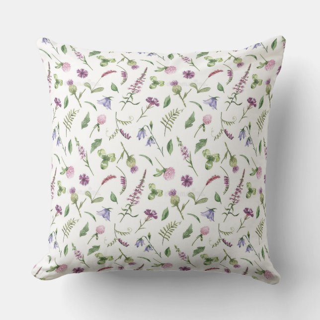 Almofada Cushion - Flores Selvagens de Verão Primavera (Frente)