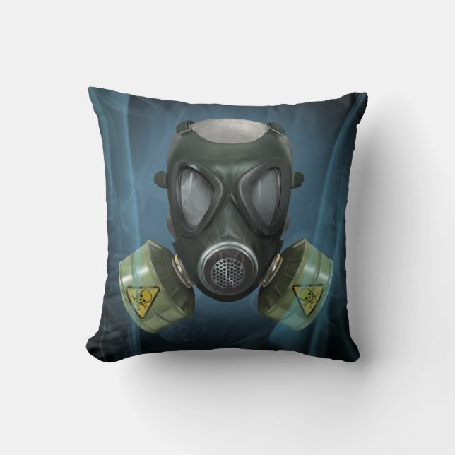 Almofada Cushion Gasmask de Risco de Biografia (Frente)