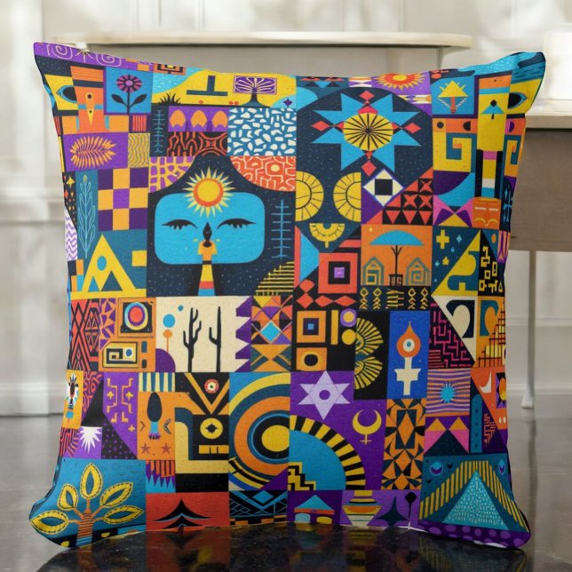Almofada Cushion Geométrico Vibrante (Criador carregado)