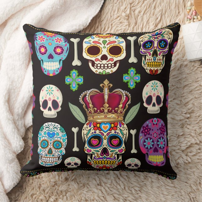 Almofada Cushion Gótico - Cascas e Ossos (Cobertor)