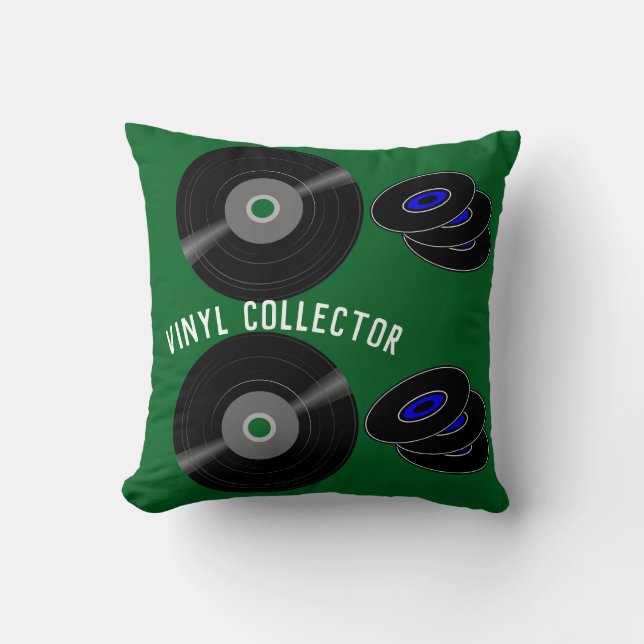 Almofada Cushion Green Vinyl Record (Frente)