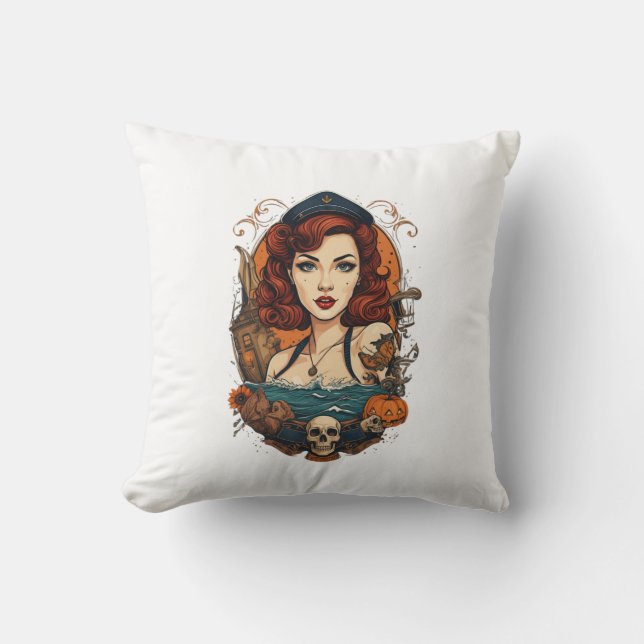 Almofada cushion mermaid pin up  (Frente)