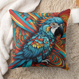 ALMOFADA CUSHION PARROT ABSTRACT
