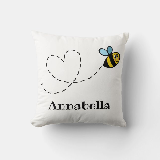 Almofada Cushion Personalizado de Padrão de Bumblebee (Frente)