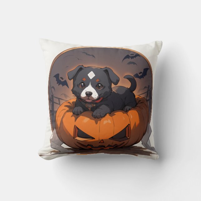 Almofada Cushion Puppy Cushion de Cosplay do Dia das Bruxas (Frente)