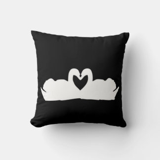 Almofada Cushion Swan De Amor Negro E Branco