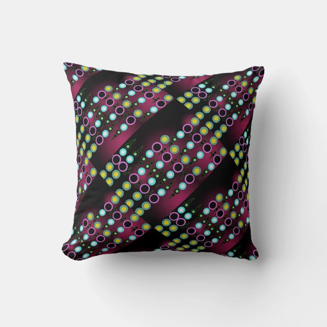 Almofada Cushion têxtil de padrões modernos funky (Frente)