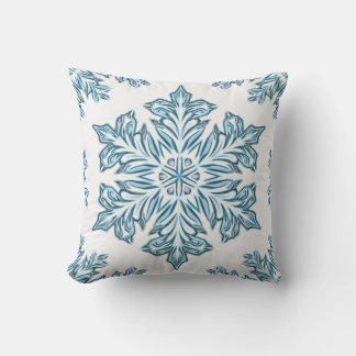 Almofada Cushion Travesseiro de flocos de neve azul-do-céu
