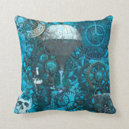 Almofada Cushion Travesseiro Steampunk Azul