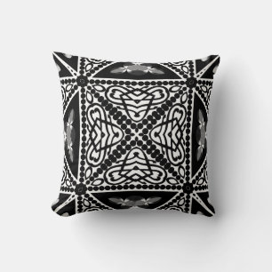Almofada Cushion Tribal Preto e Branco