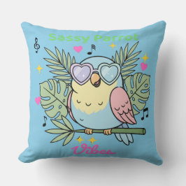 Almofada Cushion Tropical Decor Cushion "Sassy Parrot"