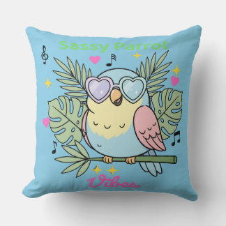 Almofada Cushion Tropical Decor Cushion "Sassy Parrot"