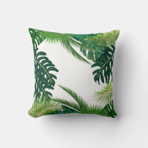 Cushion Tropical Leaves