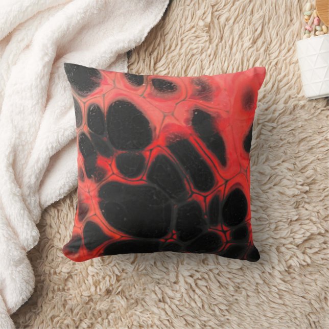 Almofada Cushion vulcânico vermelho e preto (Cobertor)