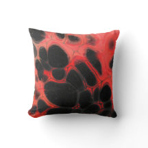 Cushion vulcânico vermelho e preto