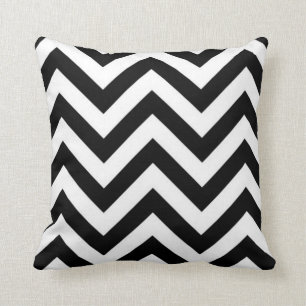 Almofada Cushion Zig Zagion Preto E Branco