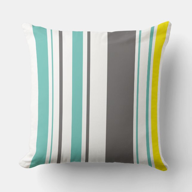 Almofada Cushions - Beach Hut Stripes Light Teal (Frente)