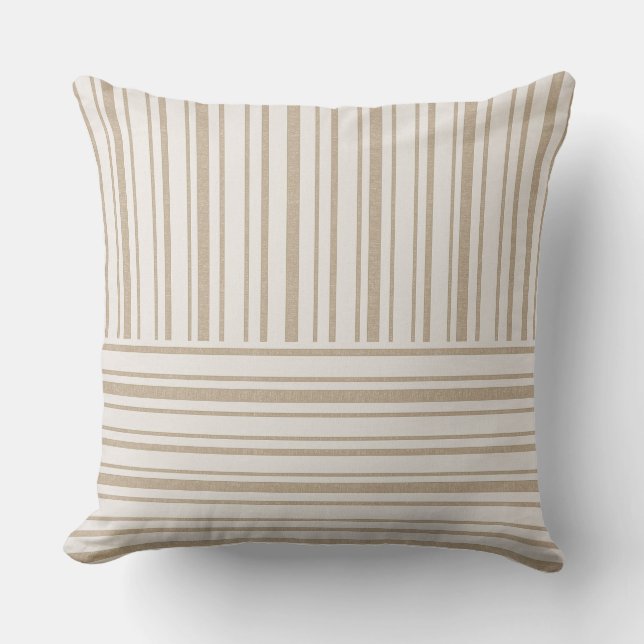 Almofada Cushions - Toscânia Stripe Beige Design 2 (Frente)