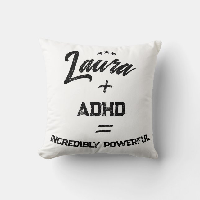 Almofada custom adhd incredibly powerful (Frente)