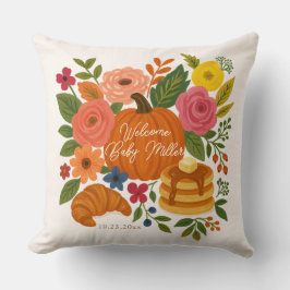 Almofada Custom Baby Shower Pillow - Little Pumpkin Baby