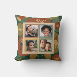 Almofada Custom Christmas 4-Photo Family Collage
