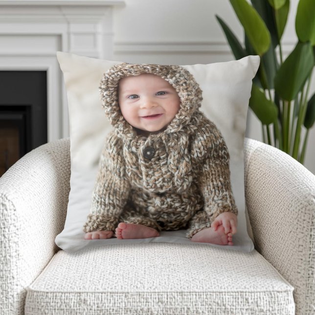 Almofada Custom Double Sided Family Photo (Custom Double Sided Family Photo Throw Pillow)