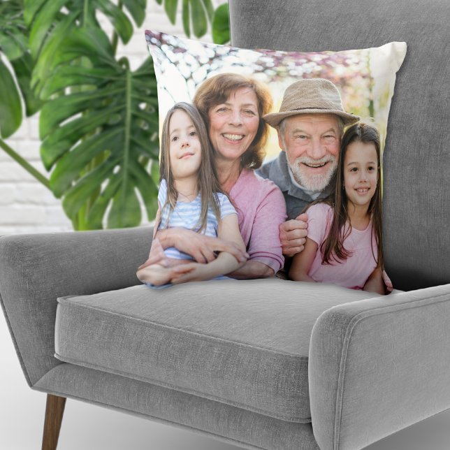 Almofada Custom Double Sided Family Photo (Custom Double Sided Family Photo Throw Pillow )