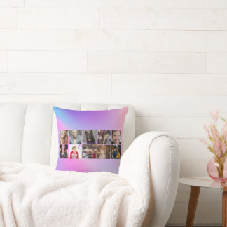 Almofada Custom Family Photo Collage Pillow