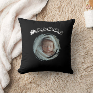 Almofada Custom First Birthday Photo Design with Baby Name