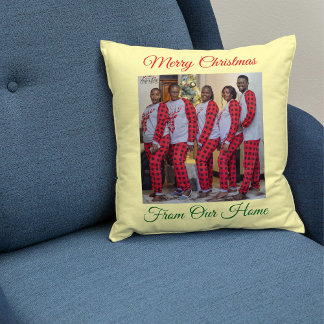 Almofada Custom  Made Merry Christmas Holiday Photo Gift
