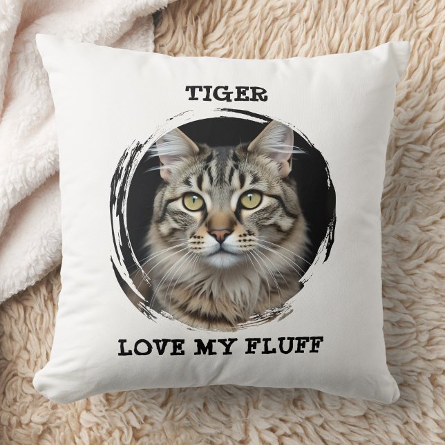 Almofada Custom Memorial Pet Pillow Love My Fluff Cat Gift (Criador carregado)