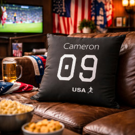 Almofada Custom Minimalist American Athlete Monochromatic