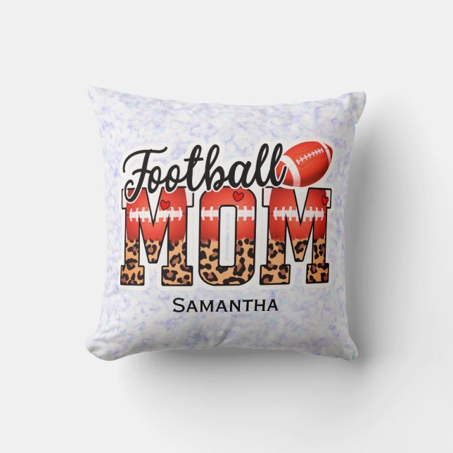 Almofada Custom Name Football Mom | Mother's Day (Frente)