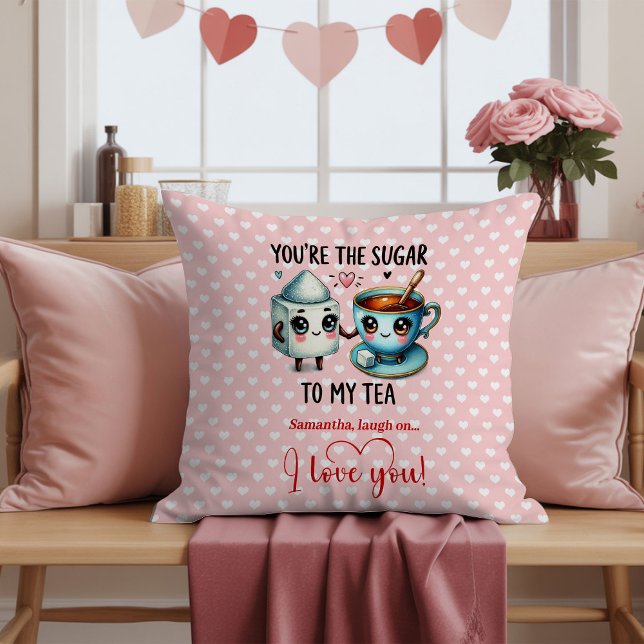 Almofada Custom Name Funny Food Cartoon Valentine Pillow (Custom Name Funny Food Cartoon Valentine Pillow

)