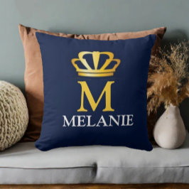 Almofada Custom Name Luxury Royal Elegant Monogran 