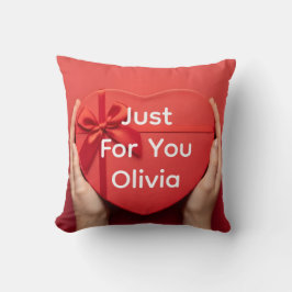 Almofada Custom name valentine gift cozy romantic