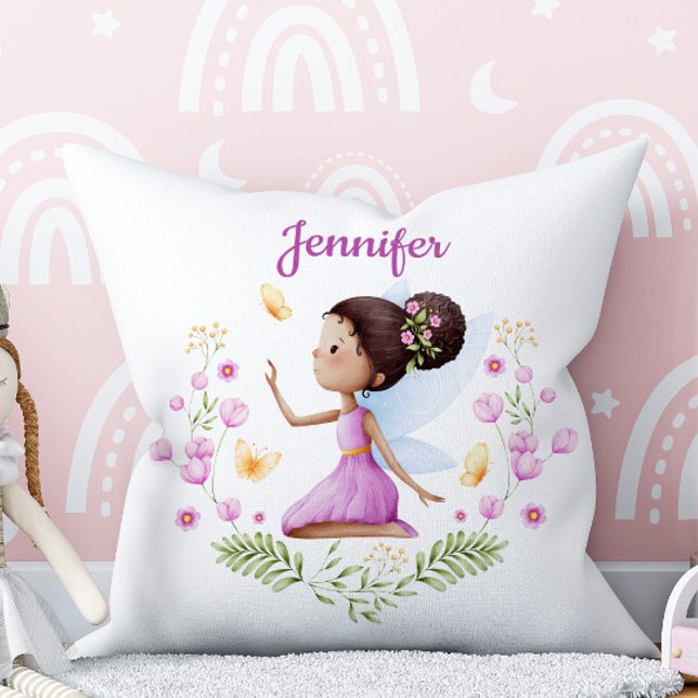 Almofada Custom Name Whimsical Nursery Fairy Pillow (Criador carregado)