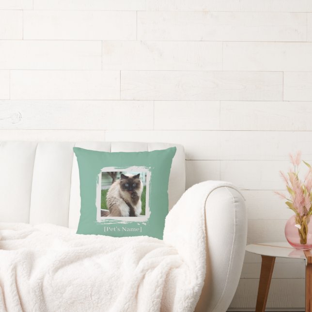 Almofada Custom Pet Photo Brushstroke Pillow | Home Décor (Sofá)