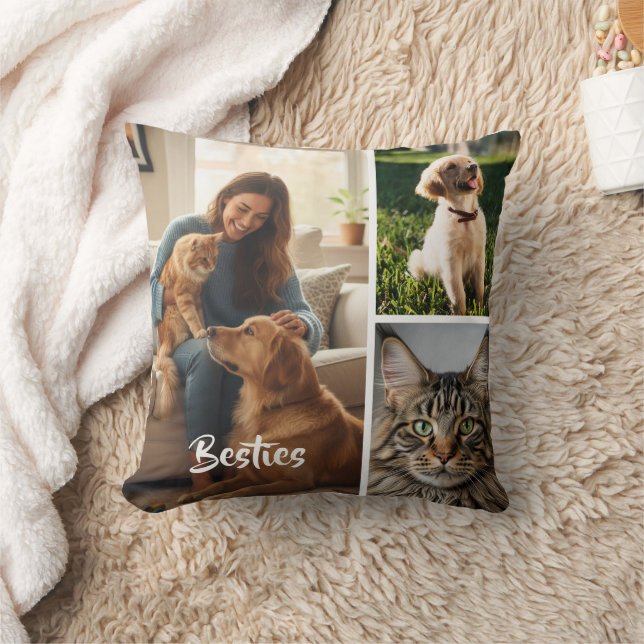 Almofada Custom Pet Photo Collage Pillow (Cobertor)